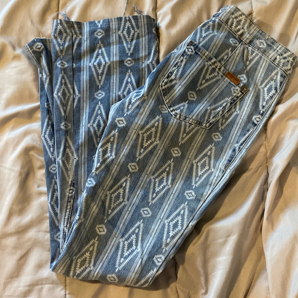 Rock and Roll Denim Aztec Print Jeans